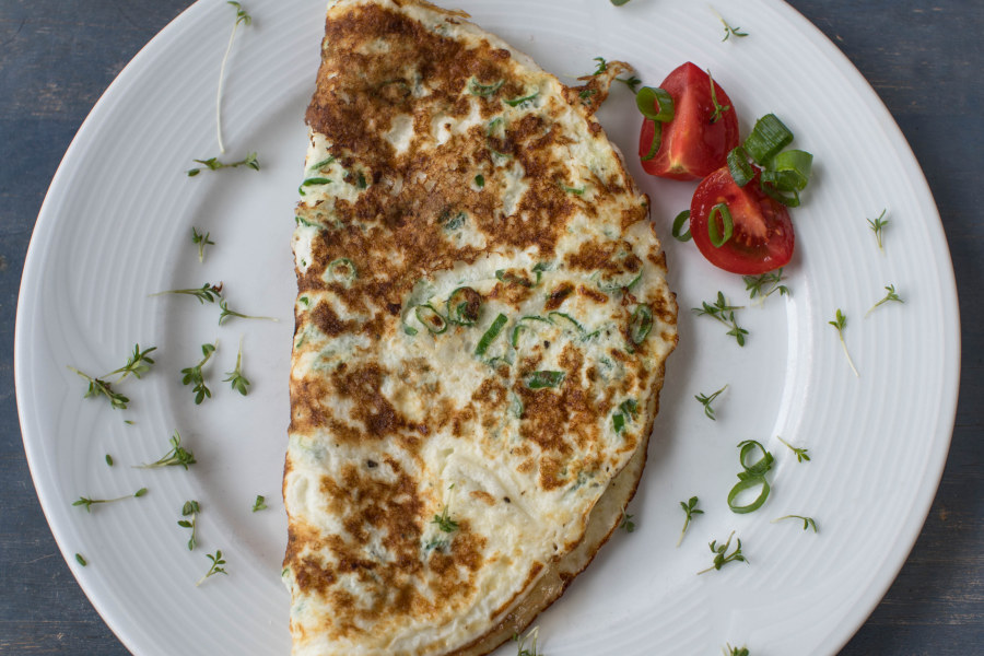 Desayuno saludable Tortilla de clara de huevo