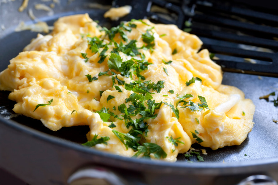 Desayuno saludable Huevos revueltos