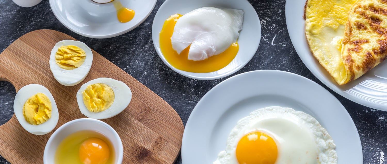 huevos en diferentes preparaciones